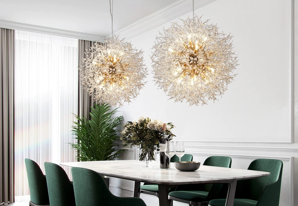 crystal globe chandelier light